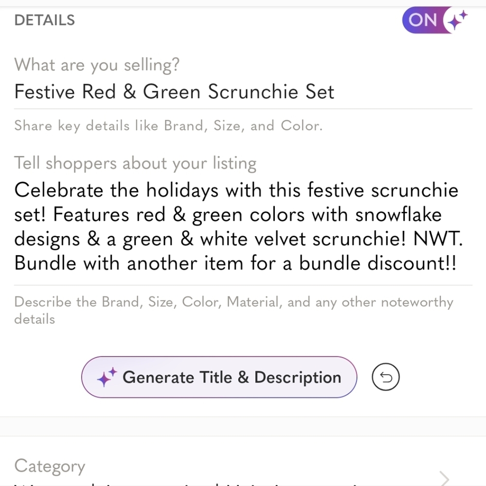Festive Green & Red Scrunchie Set - Picture 4 of 4